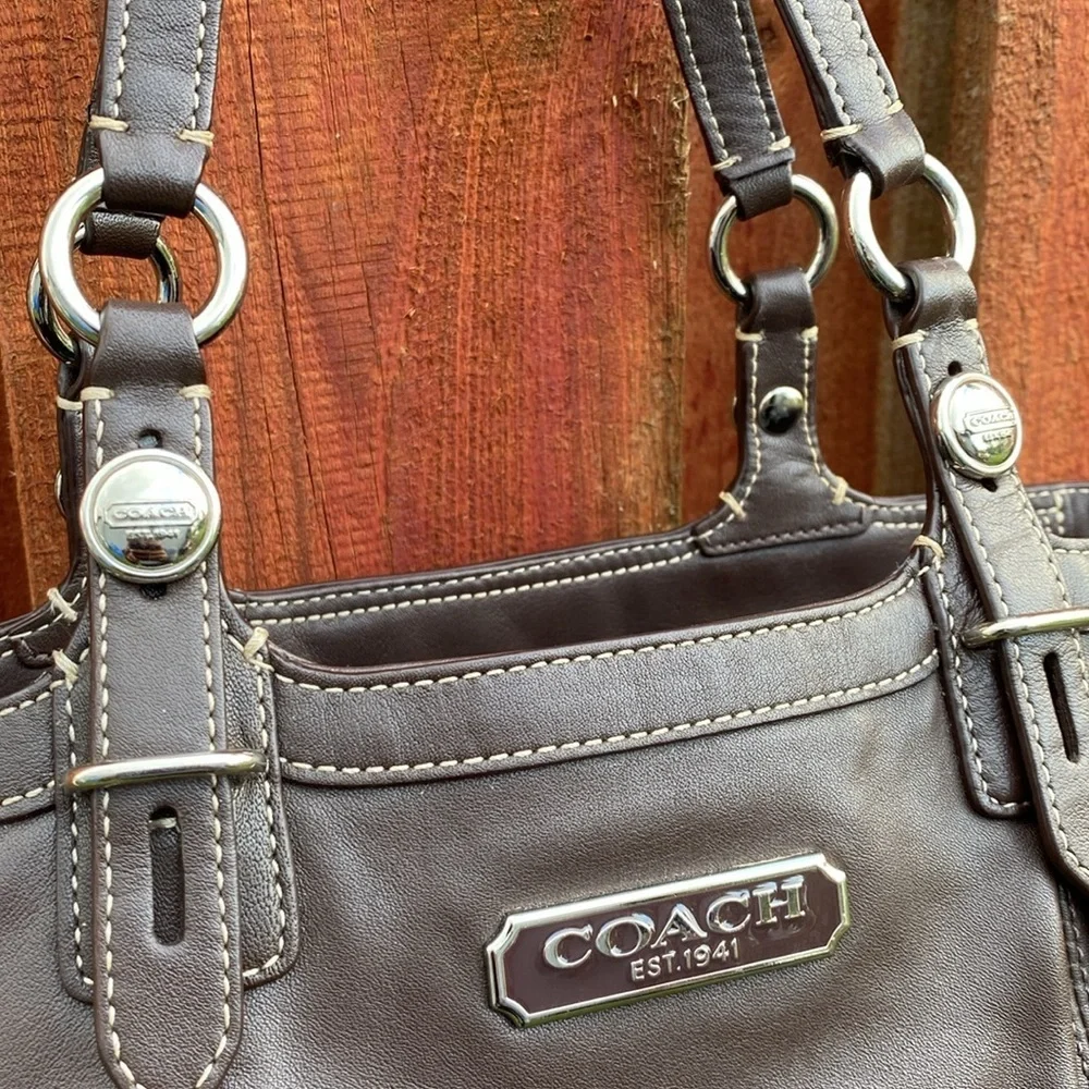 Coach Brown Leather Tote Hobo Bag